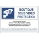 Autocollant boutique sous vidéo protection