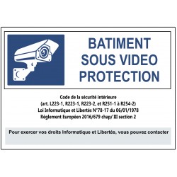 Autocollant batiment sous vidéo protection
