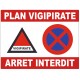 Panneau plan vigipirate arret interdit