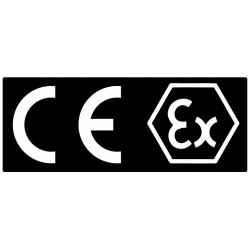 Etiquette CE ATEX noir