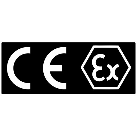 Etiquette CE ATEX noir