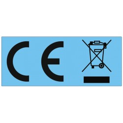 Autocollant DEEE et CE (transparent)