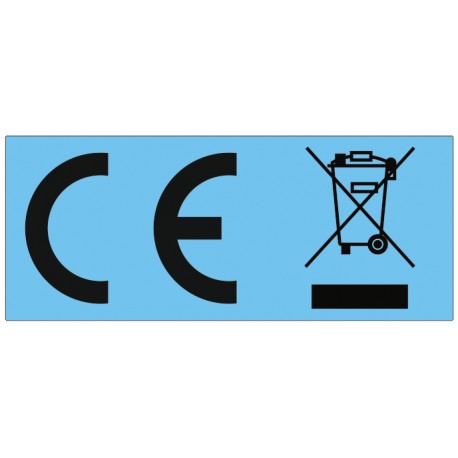 Autocollant DEEE et CE (transparent)