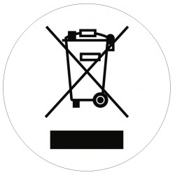 Autocollant DEEE rond