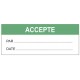 Etiquette accepté date