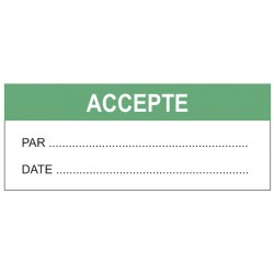 Etiquette accepté date