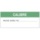 Etiquette calibré valable jusqu'au