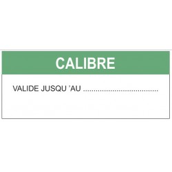 Etiquette calibré valable jusqu'au