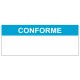 Autocollant conforme