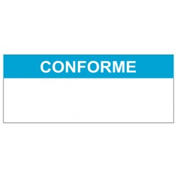 Autocollant conforme