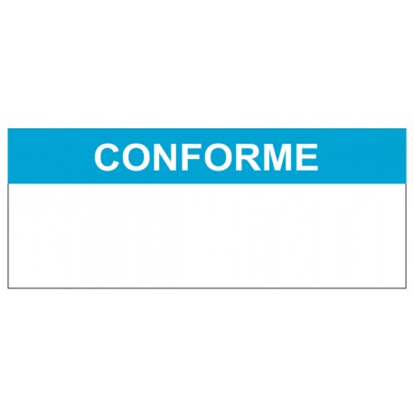 Autocollant conforme