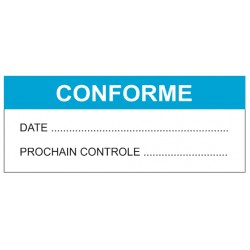 Autocollant conforme + date