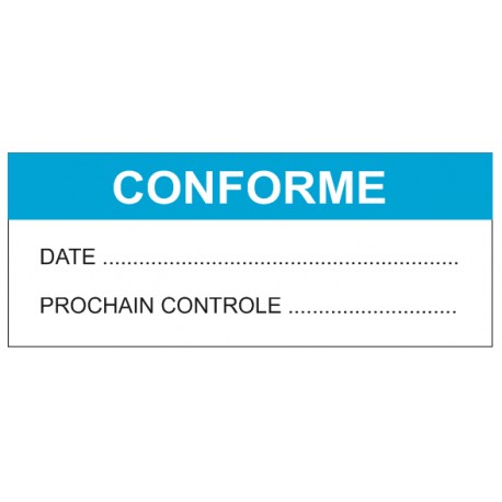 Autocollant conforme + date