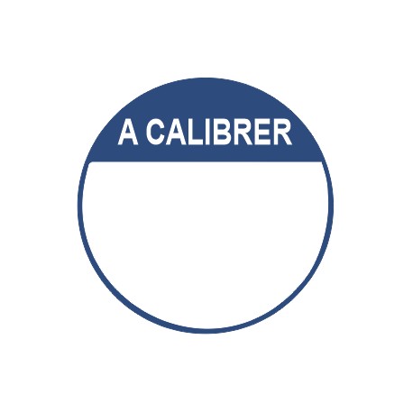 Autocollant a calibrer