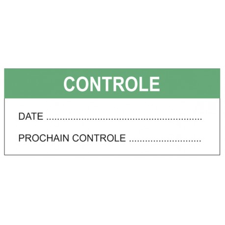 Etiquette controle + date