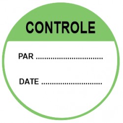 Etiquette controle + date + par