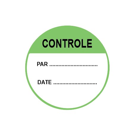 Etiquette controle + date + par