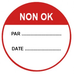 Etiquette non ok + par + date
