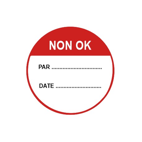 Etiquette non ok + par + date