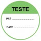 Pastille testé par + date