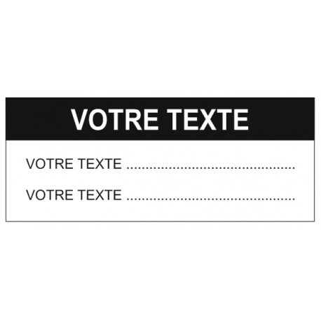 Autocollant texte à personnaliser