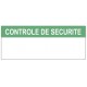 Autocollant controle de securite
