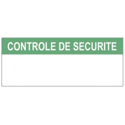 Autocollant controle de securite