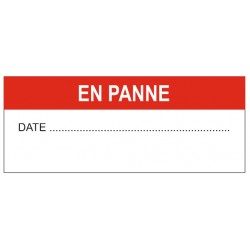 Etiquette en panne + date