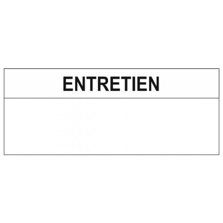 Etiquette entretien