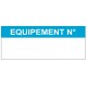 Etiquette equipement Numéro