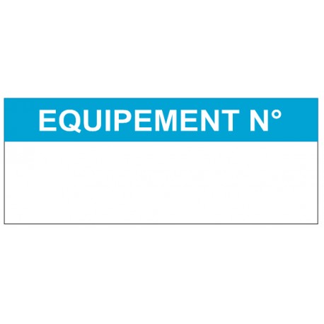 Etiquette equipement Numéro