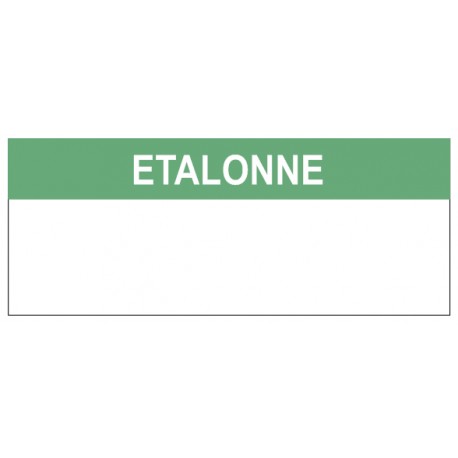 Etiquette étalonné