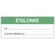 Etiquette étalonné + date