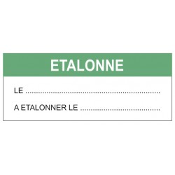 Etiquette étalonné + date
