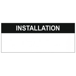 Etiquette installation