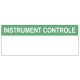 Etiquette instrument controle