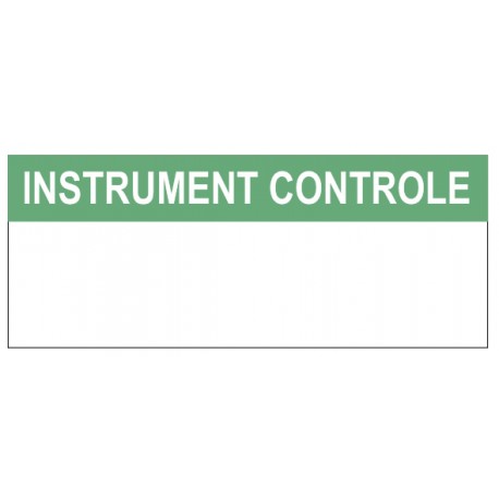 Etiquette instrument controle