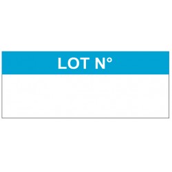 Etiquette lot numéro