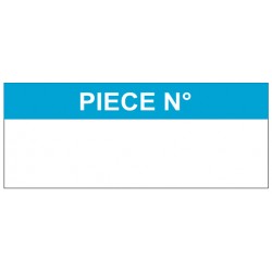 Autocollant pièce numéro