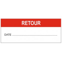 Autocollant retour + date