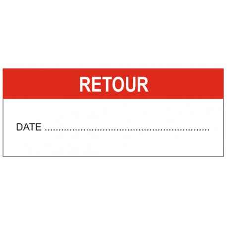 Autocollant retour + date