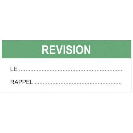 Autocollant révision + le + rappel