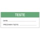Autocollant teste + date + prochain teste