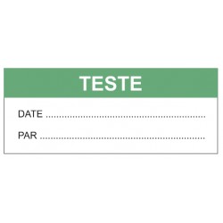 Autocollant teste + date + par