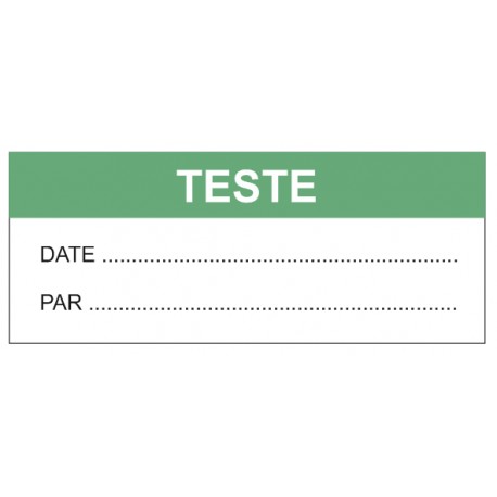 Autocollant teste + date + par