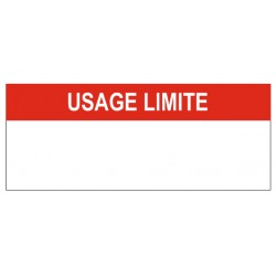 Autocollant usage limité