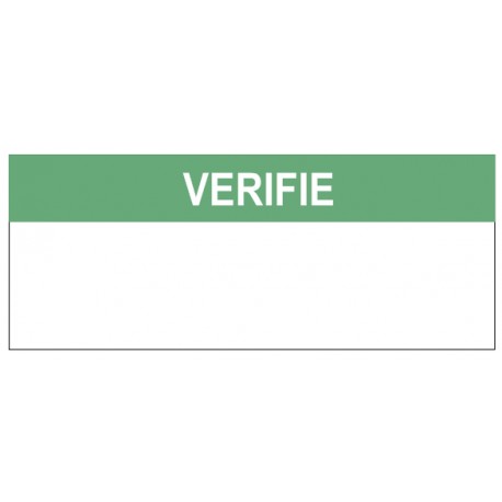 Autocollant vérifé