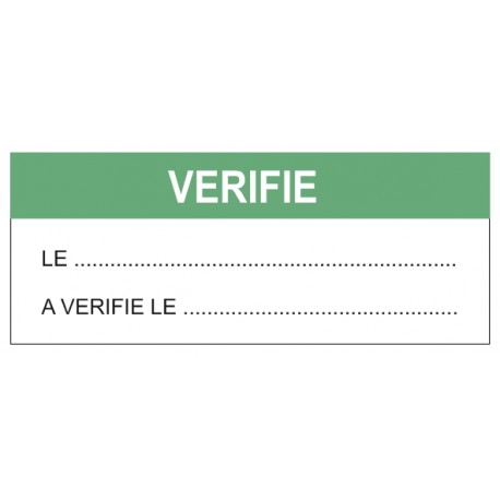 Autocollant vérifé le +date