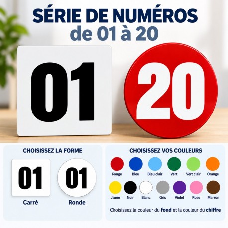 Chiffres autocollants 1 à 20
