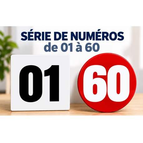 Chiffres autocollants de 1 à 60